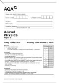 AQA A-level PHYSICS Paper 1 Friday 24 May 2024&period;