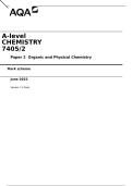 AQA A-level CHEMISTRY 7405-2 Paper 2 Organic and Physical Chemistry Mark scheme June 2022