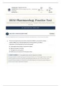 HESI Pharmacology Practice Test Comprehensive Examination 2026&sol;2027 Test Bank with Verified Answers and Detailed Rationales Grade A&NewLine;