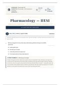 Pharmacology HESI Comprehensive Examination 2026&sol;2027 Test Bank with Verified Answers and Detailed Rationales Grade A
