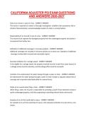 CALIFORNIA ADJUSTER PSI EXAM QUESTIONS AND ANSWERS 2026-2027