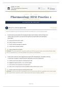 Pharmacology HESI Practice 2 Complete Examination 2026&sol;2027 Test Bank with Verified Answers and Detailed Rationales Grade A