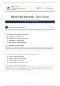 HESI Pharmacology Final Exam Complete 2026&sol;2027 Test Bank with Verified Answers and Detailed Rationales Grade A