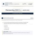 Pharmacology HESI V2 Comprehensive Examination 2026&sol;2027 Test Bank with Verified Answers and Detailed Rationales Grade A