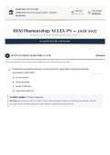 HESI Pharmacology 2026&sol;2027  Examination Test Bank with Verified Answers and Detailed Rationales Grade A