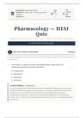 Pharmacology HESI Comprehensive Quiz Examination 2026&sol;2027 Test Bank with Verified Answers and Detailed Rationales Grade A