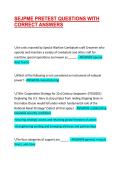 SEJPME PRETEST QUESTIONS WITH CORRECT ANSWERS
