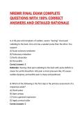 NREMR FINAL EXAM COMPLETE QUESTIONS WITH 100&percnt; CORRECT ANSWERS AND DETAILED RATIONALE