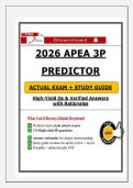 APEA Pre-Predictor 2025&sol;2026 &lpar;Actual Exam&rpar; 850 MCQs Questions with Correct Answers &lpar;100&percnt; Verified Answers &vert; Complete NP Board Exam Study Guide &vert;&vert; Complete A&plus; Guide &lpar;MOST RECENT&excl;&excl;&excl;&rpar;