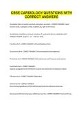 CBSE CARDIOLOGY QUESTIONS WITH CORRECT ANSWERS