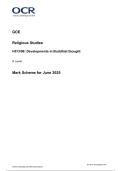 OCR A Level June 2025 Religious Studies H573 06 Mark Scheme