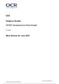 OCR A Level June 2025 Religious Studies H573 07 Mark Scheme