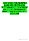 TEST BANK&colon; Primary Care 6th Edition by Buttaro &lpar;Chapters 1-228 Complete Guide&rpar; Verified Questions & Answers A&plus; Study Guide