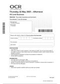 OCR AS Level Business May June 2025 Paper 2 Question Paper