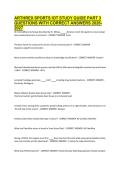 ARTHREX SPORTS IOT STUDY GUIDE PART 3 QUESTIONS WITH CORRECT ANSWERS 2026-2027&period;pdf&NewLine;&NewLine;