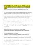 ARTHREX SPORTS IOT STUDY GUIDE PART 2 QUESTIONS WITH CORRECT ANSWERS 2026-2027&period;pdf&NewLine;&NewLine;