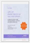 APEA PRE-PREDICTOR 2025&sol;2026 &lpar;Actual Exam&rpar; TEST BANK 850&plus; Questions and Correct Detailed Answers with Rationales &vert; Complete Test Guide A&plus; Grade