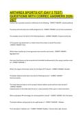 ARTHREX SPORTS IOT &lpar;DAY 5 TEST&rpar; QUESTIONS WITH CORREC ANSWERS 2026-2027