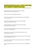 ARTHREX SPORTS IOT &lpar;DAY 1-TEST&rpar; QUESTIONS WITH CORRECT ANSWERS 2026-2027&period;