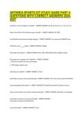 ARTHREX SPORTS IOT STUDY GUIDE PART 4 QUESTIONS WITH CORRECT ANSWERS 2026-2027&period;pdf&NewLine;&NewLine;