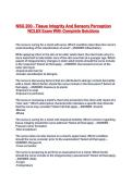 NSG 200 - Tissue Integrity And Sensory Perception NCLEX Exam With Complete Solutions