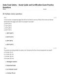State Food Safety &ndash; Study Guide and Certification Exam Practice Questions