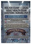NSG 430 Exam 1 &vert; &lpar;2026&rpar; Adult Health Nursing II Questions & Answers &vert; GCU &ndash; Complete A&plus; Study Guide &lpar;PDF&rpar;