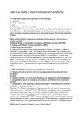 NSG 349 EXAM 1 QUESTIONS AND ANSWERS