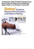 Bates Guide To Physical Examination and History Taking 14th Edition Bickley Test Bank All Chapter Complete Guide Grade A&plus; Exam Questions Answers Resource