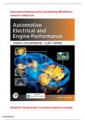 Test Bank &ndash; Automotive Heating and Air ConditioningGraded A&plus; Study Guide &vert; Complete Chapters Included &vert; Latest Edition