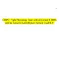 CFRN - Flight Physiology Exam with all Correct & 100&percnt; Verified Answers &vert;Latest Update &vert;Already Graded A&plus;