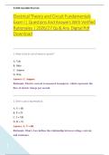Electrical Theory and Circuit Fundamentals &NewLine;Exam I &vert; Questions And Answers With Verified &NewLine;Rationales &vert; 2026&sol;27 Qs & Ans Digital Pdf &NewLine;Download