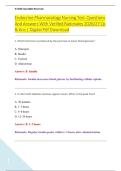 Endocrine Pharmacology Nursing Test Questions &NewLine;And Answers With Verified Rationales 2026&sol;27 Qs &NewLine;& Ans &vert; Digital Pdf Download