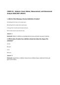 CHEM 121 - Module 1 Exam&colon; Matter&comma; Measurement&comma; and Dimensional&NewLine;Analysis 2026&sol;2027 UPDATE