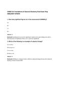 CHEM 121 Foundations of General Chemistry Final Exam Prep&NewLine;2026&sol;2027 UPDATE