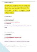 Growth and Development Nursing Test &NewLine;Questions And Answers With Verified &NewLine;Rationales &vert; 2026&sol;27 Qs & Ans &vert; Digital &NewLine;Pdf Download 
