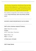 ICU Infusion Calculation Workbook Step-by-Step &NewLine;Practice Drills &lpar;Beginner &srarr; Advanced ICU Level&rpar; &NewLine;Questions And Answers With Verified Rationales &NewLine;2026&sol;27 Qs & Ans &vert; Digital Pdf Download 