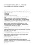 NSCA-CSCS PRACTICAL APPLIED EXERCISE TECHNIQUE QUESTIONS AND ANSWERS