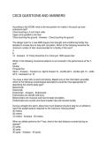 CSCS QUESTIONS AND ANSWERS