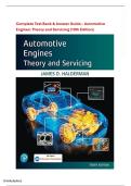 Test Bank &ndash; Automotive Engines&colon; Theory and Servicing &lpar;10th Edition&rpar;James D&period; Halderman &vert; A&plus; Rated Study Resource &vert; Full Chapter Coverage &vert; Latest Update
