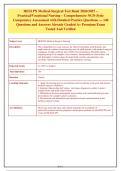 HESI PN Medical-Surgical Test Bank 2026&sol;2027 &vert; Practical Nursing &vert; NGN-Style Competency Assessment &vert; 140 Q&A with Answers &vert; Graded A&plus;