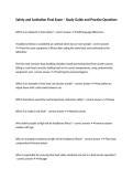 Safety and Sanitation Final Exam &ndash; Study Guide and Practice Questions