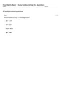 Food Safety Exam &ndash; Study Guide and Practice Questions