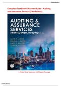 Test Bank &ndash; Auditing and Assurance Services &lpar;18th Edition&rpar;&NewLine;Alvin A&period; Arens &vert; A&plus; Rated Study Resource &vert; Full Chapter Coverage