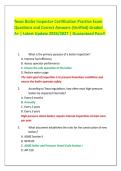 Texas Boiler Inspector Certification Practice Exam&NewLine;Questions and Correct Answers &lpar;Verified&rpar; Graded&NewLine;A&plus; &vert; Latest Update 2026&sol;2027 &vert; Guaranteed Pass&excl;&excl;&NewLine;