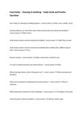 Food Safety &ndash; Cleaning & Sanitizing &ndash; Study Guide and Practice Questions