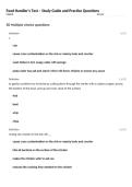 Food Handler&rsquo;s Test &ndash; Study Guide and Practice Questions