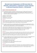 Microsoft Azure Fundamentals AZ-900 Exam 2026&sol;2027&colon; Verified Study Set with 238 Comprehensive Cloud Computing Questions & Rationales
