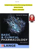 Basic and Clinical Pharmacology&comma; 14th Edition&comma; 2026&sol;2027 &ndash; Complete test by Bertram G&period; Katzung and Trevor Ganong&NewLine;