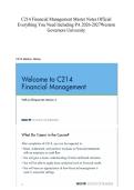 C214 Financial Management Master Notes Official Everything You Need Including PA 2026-2027 Western Governors University